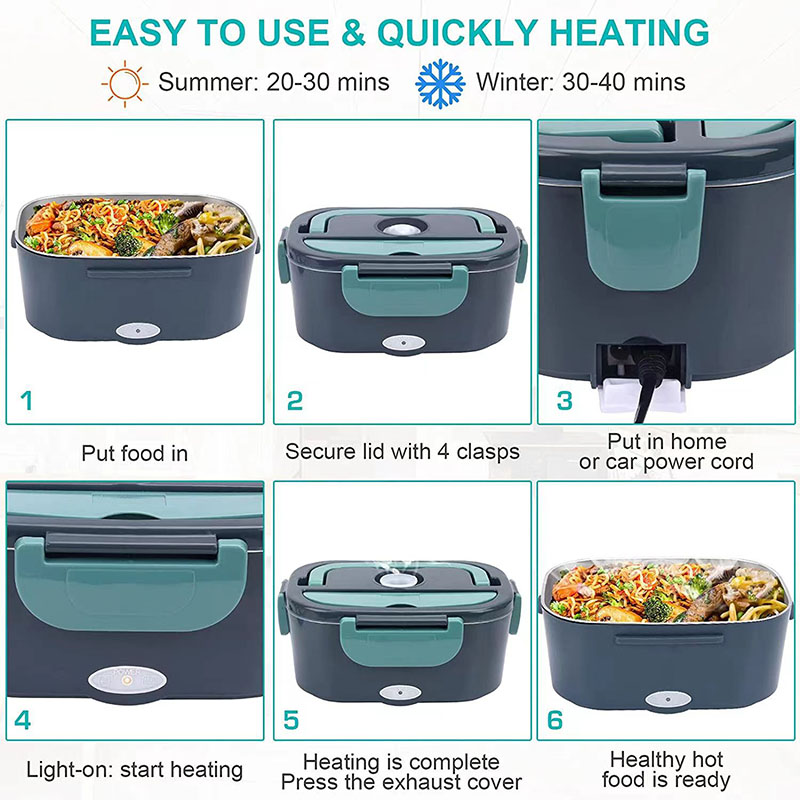 Kotak makan siang listrik, pem - Portable Food Warmer ulasan dan harga