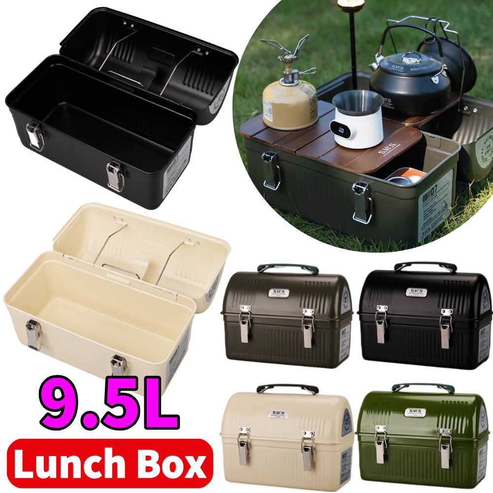 Kotak Makan Logam Vintage 9.5L - Food Storage Metal Box ulasan dan harga