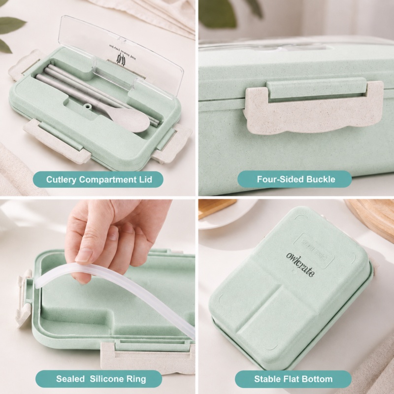 Kotak Makan Siang dari Jerami  - Food Storage Safety ulasan dan harga